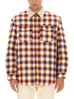 Multicolor Plaid Shirt Collar Jacket 1