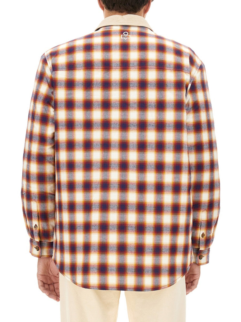 Multicolor Plaid Shirt Collar Jacket 3