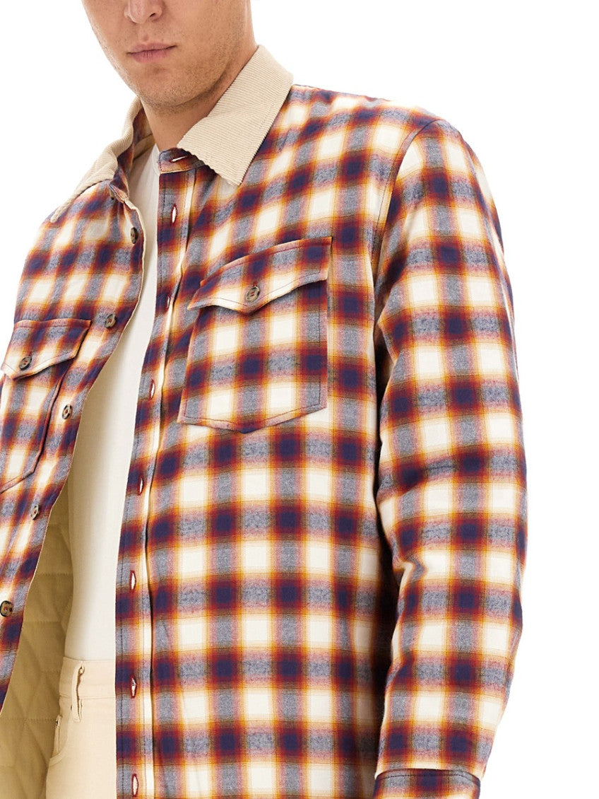 Multicolor Plaid Shirt Collar Jacket 4