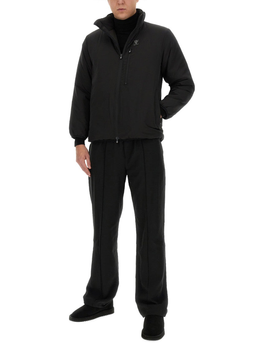 Black Logo Mock Collar Jacket 2