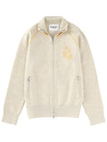 Grey Logo Print  Mock Collar Sweater 1