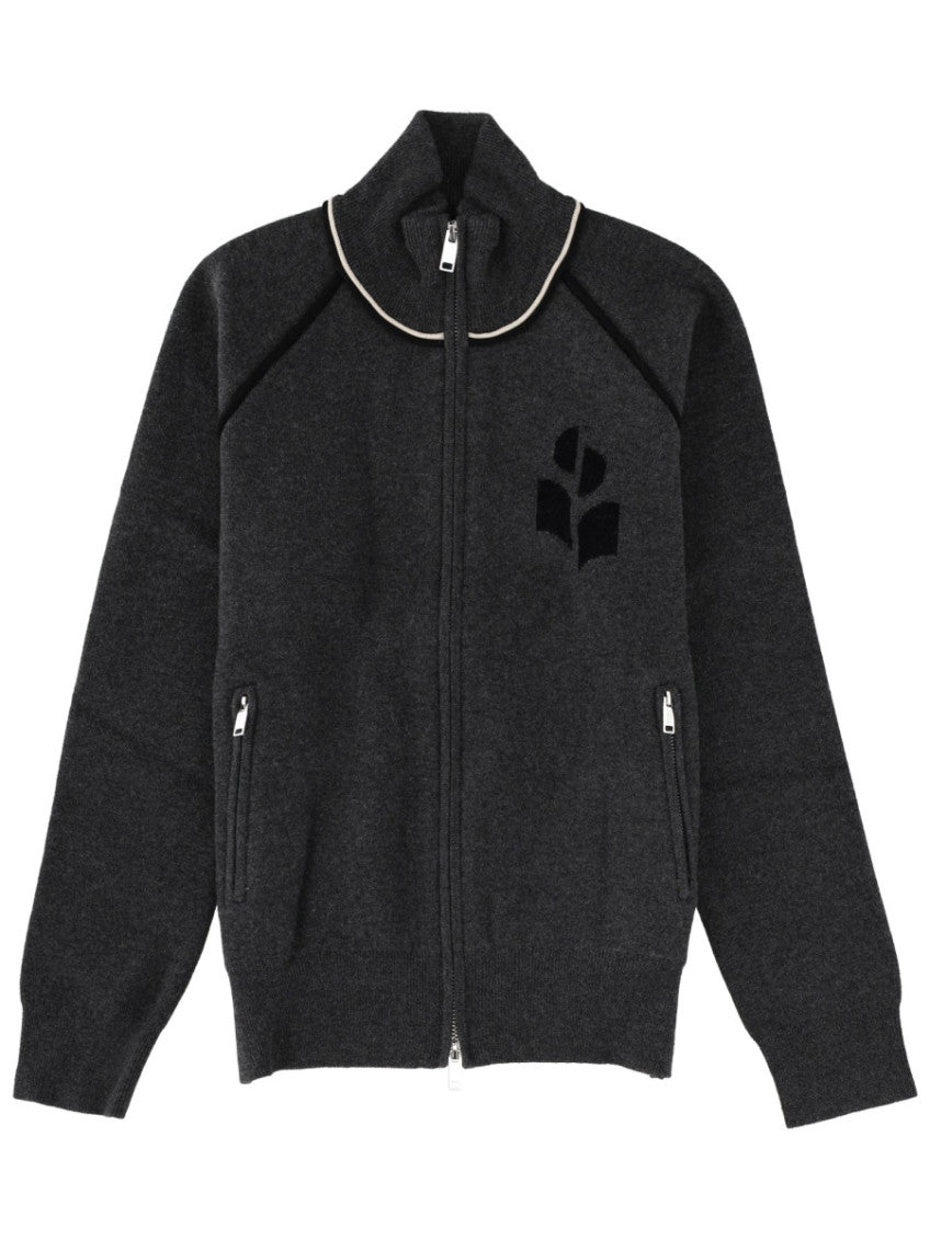 Black Logo Mock Collar Sweater 1