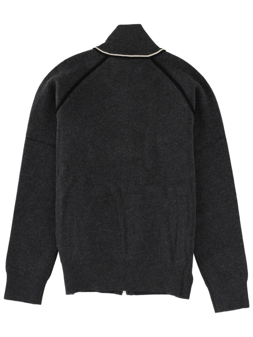 Black Logo Mock Collar Sweater 2