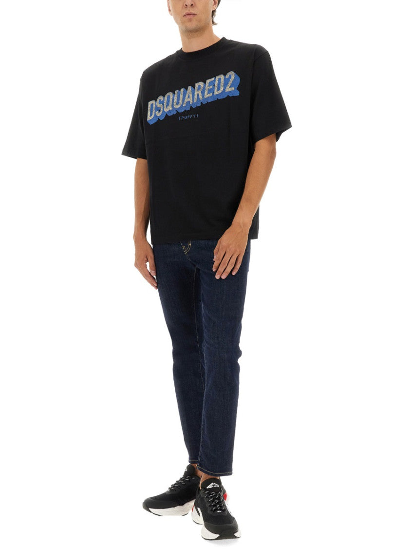 Black Logo Crew Neck T-Shirt 2
