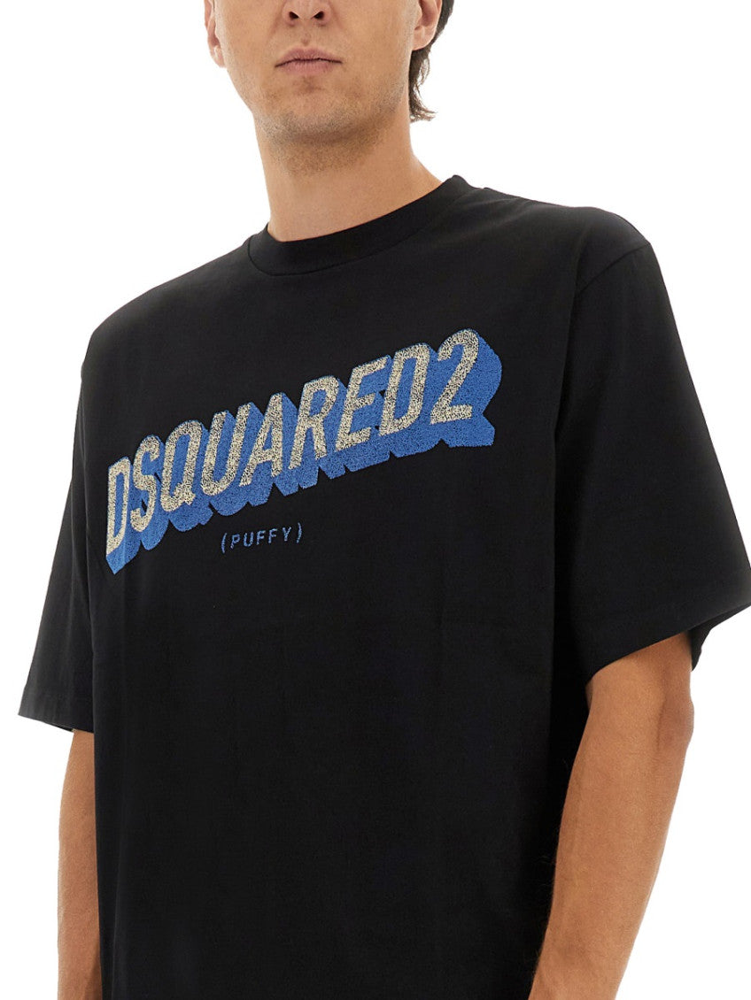 Black Logo Crew Neck T-Shirt 4