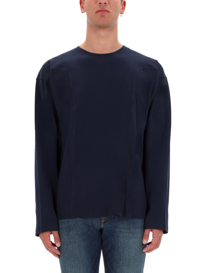 Blue Solid Crew Neck T-Shirt 1