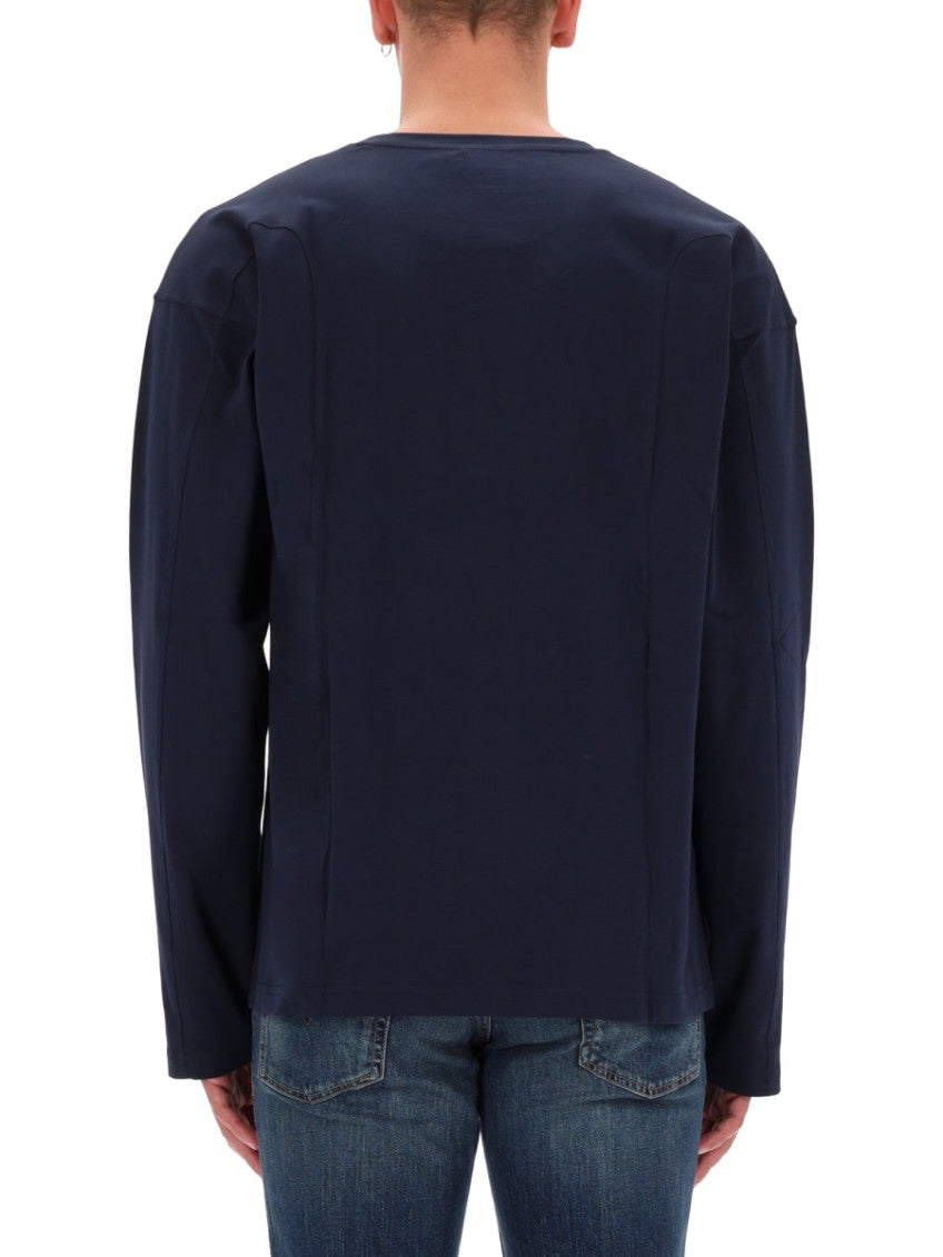 Blue Solid Crew Neck T-Shirt 3