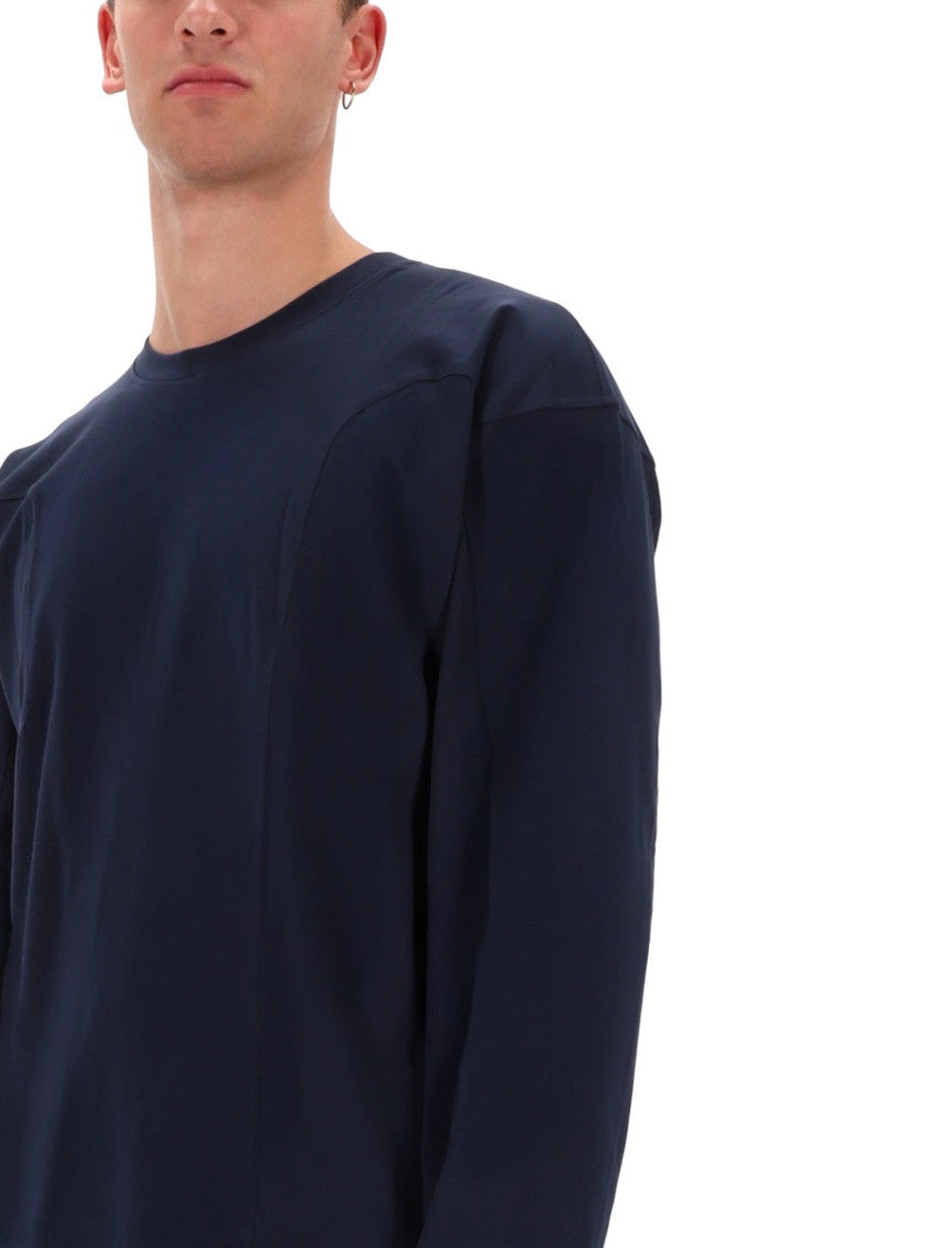 Blue Solid Crew Neck T-Shirt 4
