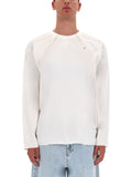 White Solid Crew Neck T-Shirt 1