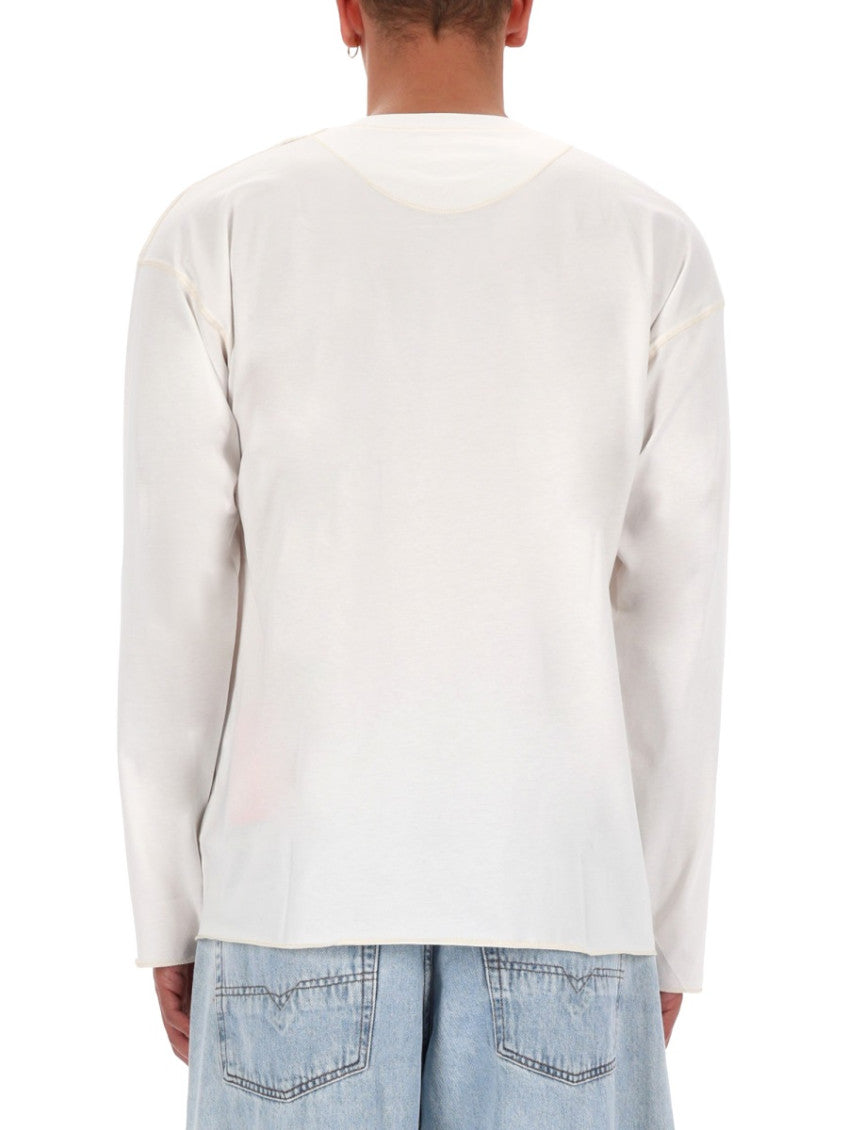 White Solid Crew Neck T-Shirt 4
