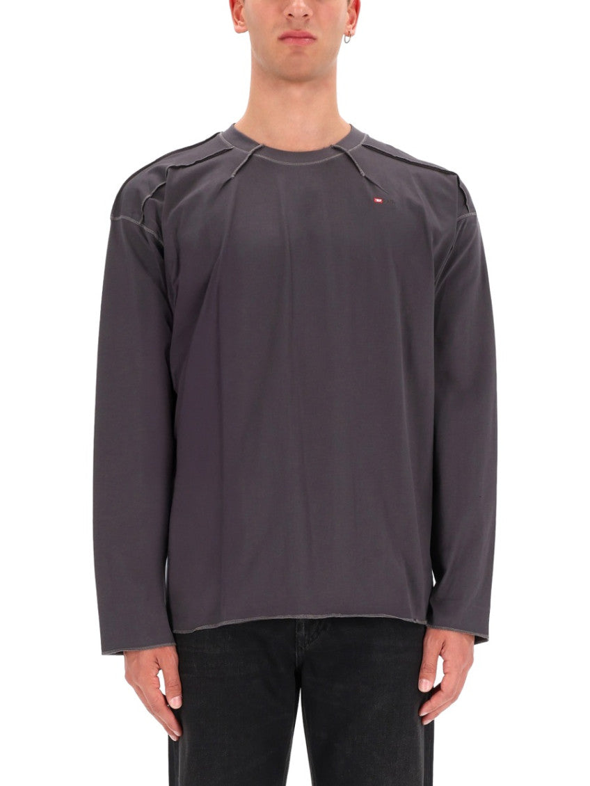 Grey Solid Crew Neck T-Shirt 1
