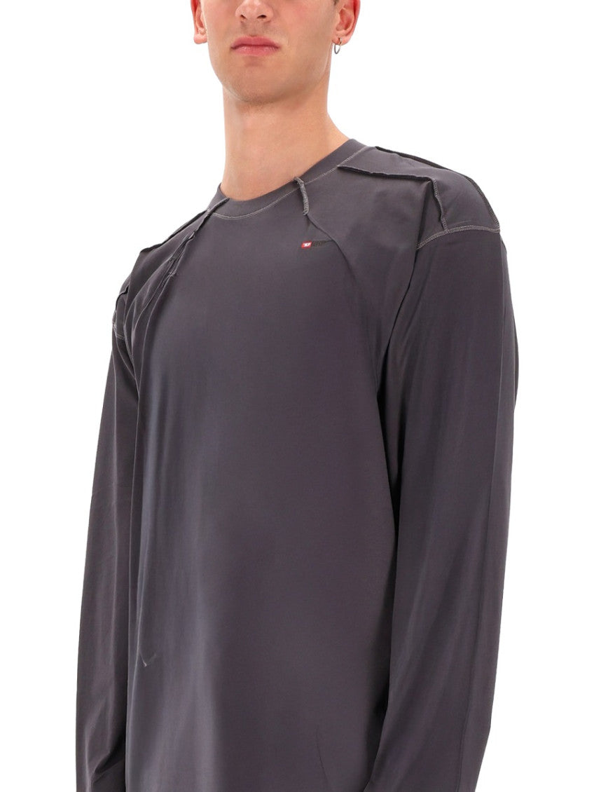 Grey Solid Crew Neck T-Shirt 3