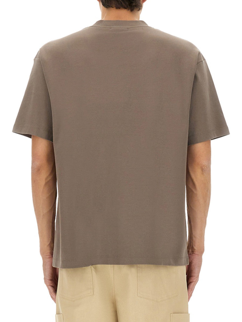 Taupe Graphic Crew Neck T-Shirt 3