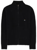Black Knitted Mock Collar Sweater 1
