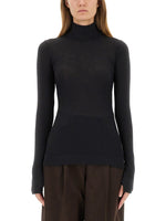 Grey Solid Turtle Neck Top 1