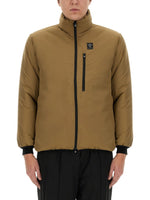 Brown Logo Mock Collar Jacket 1