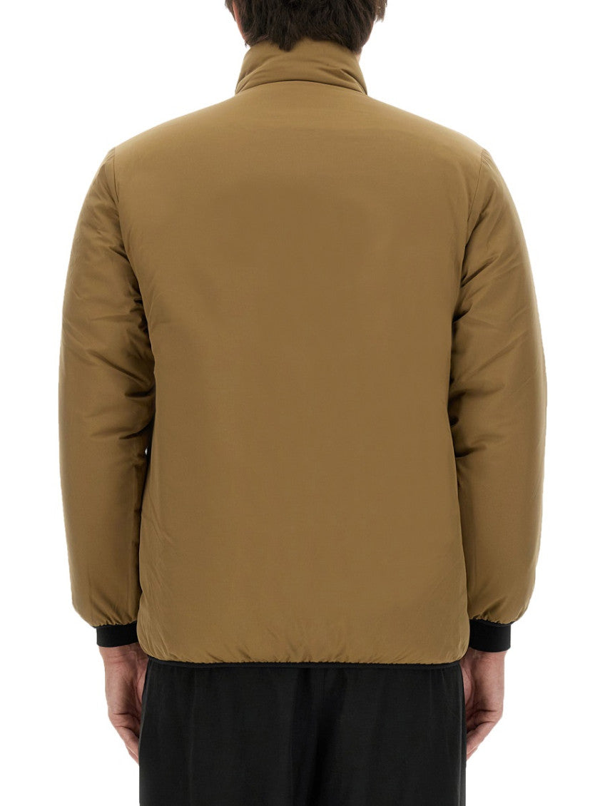 Brown Logo Mock Collar Jacket 3