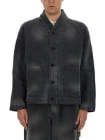Black Solid Shawl Neck Jacket 1