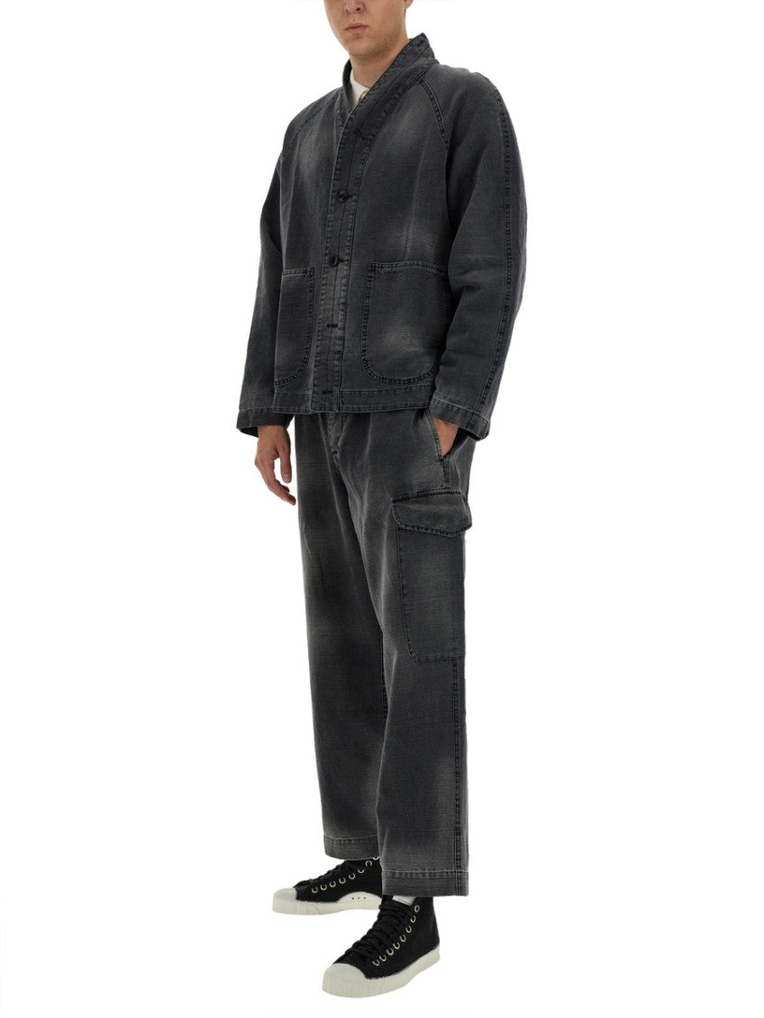 Black Solid Shawl Neck Jacket 2