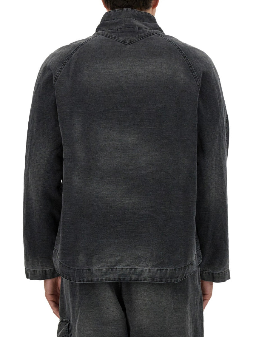 Black Solid Shawl Neck Jacket 4