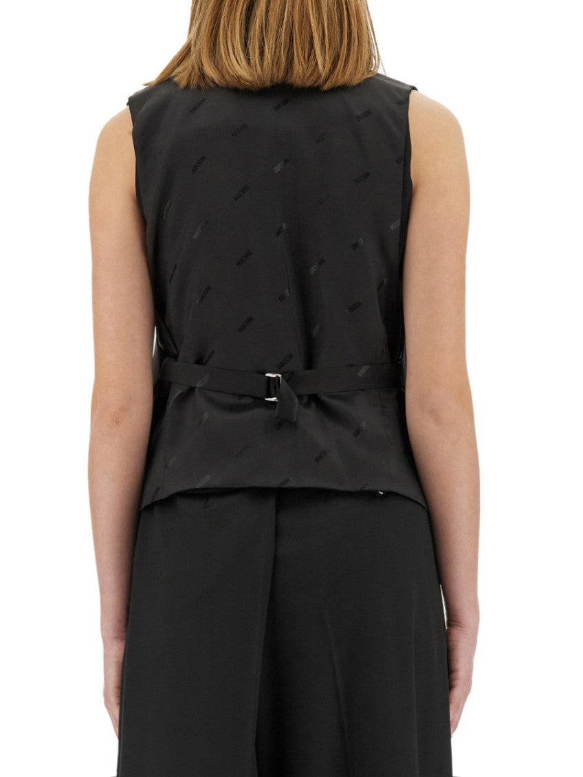 Black Solid Shawl Neck Top 2