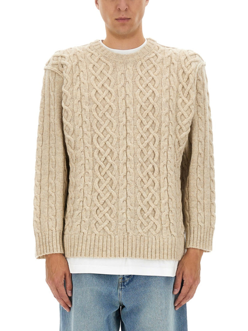 Beige Crew Neck Sweater 1