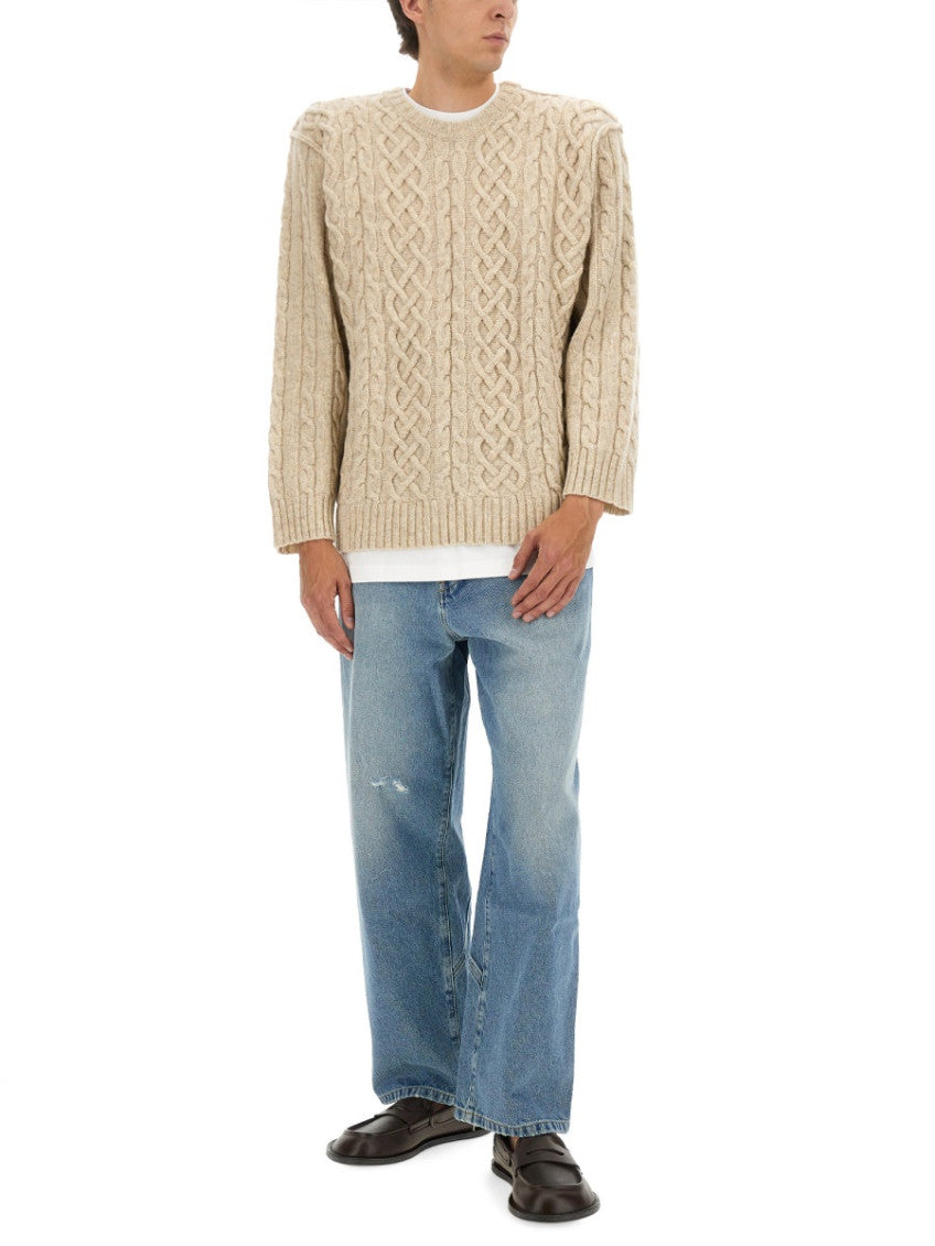 Beige Crew Neck Sweater 3