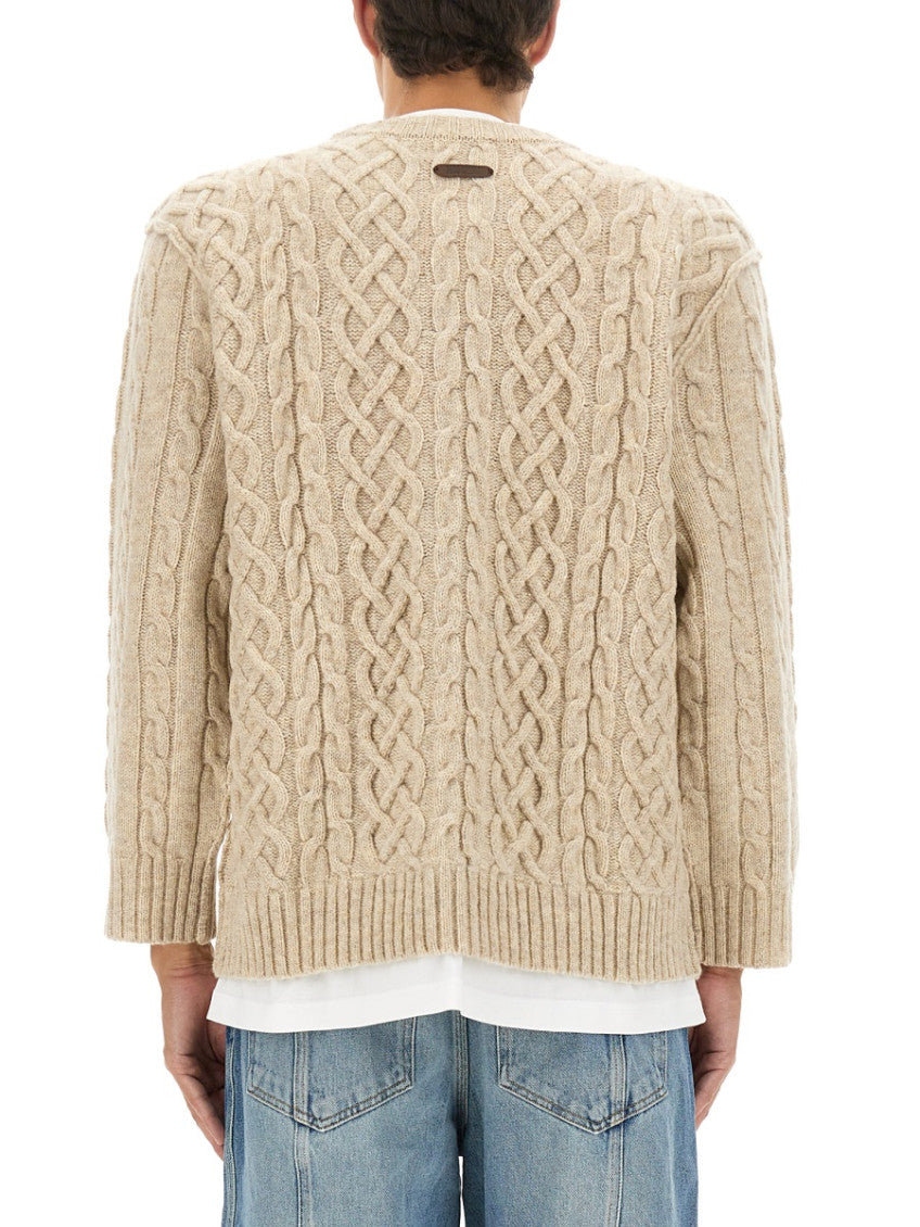 Beige Crew Neck Sweater 4