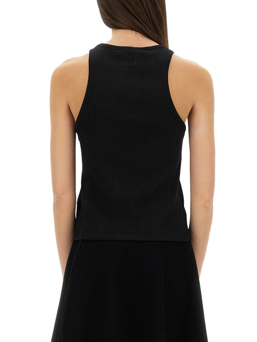 Black Embellished Round Neck Top 2