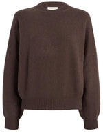 Brown Solid Crew Neck Sweater 1