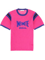Fuchsia Graphic Crew Neck T-Shirt 1