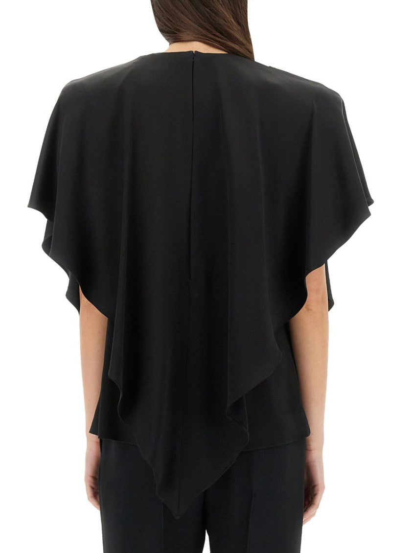 Black Solid Round Neck Top 2