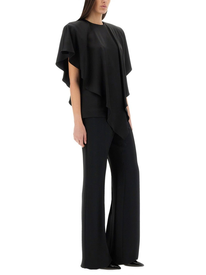 Black Solid Round Neck Top 4