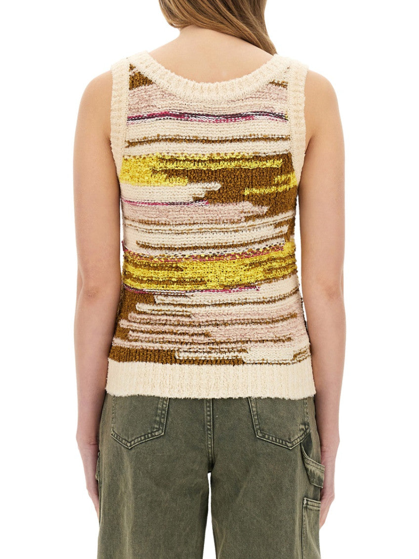 Multicolor Graphic Scoop Neck Top 2
