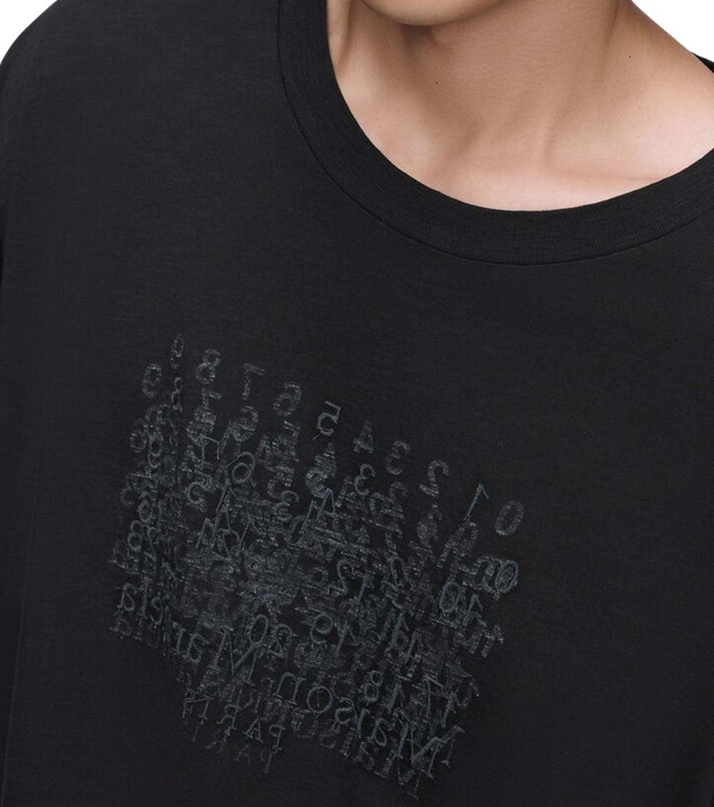 Black Graphic Crew Neck T-Shirt 4