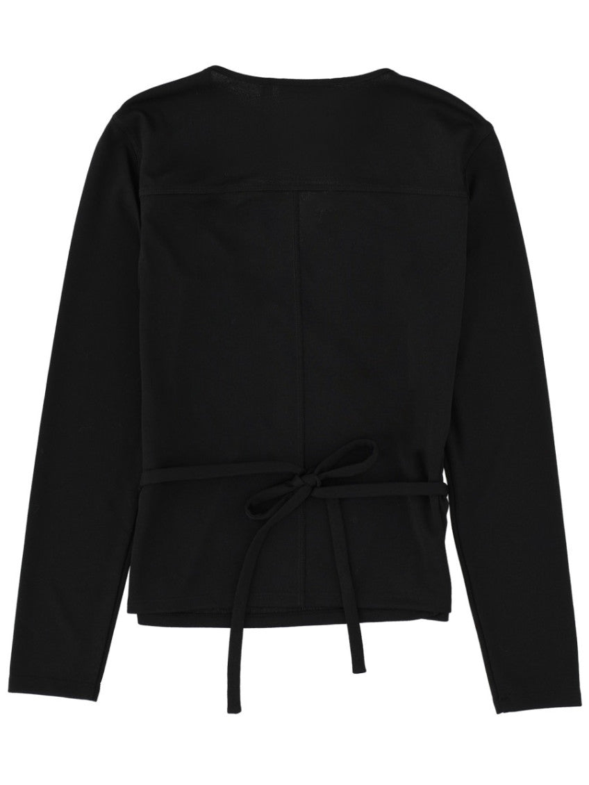 Black Solid V Neck Sweater 3