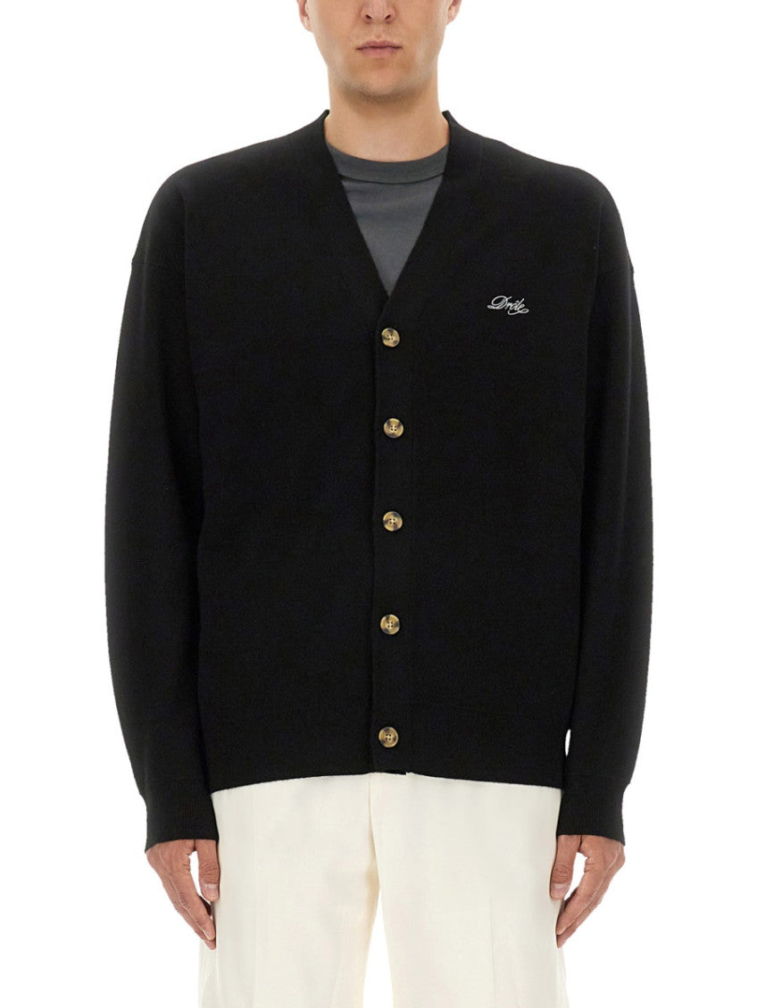 Black V Neck Cardigan 1