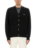 Black V Neck Cardigan 1