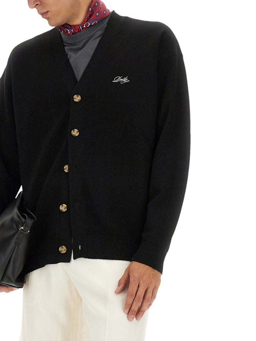 Black V Neck Cardigan 2