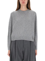 Grey Solid Crew Neck Sweater 1