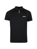 Black Solid Shirt Collar Polo 1