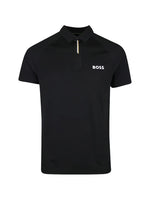 Black Solid Shirt Collar Polo 1