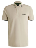 Beige Logo Shirt Collar Polo 1