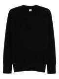 Black Solid V Neck Sweater 1