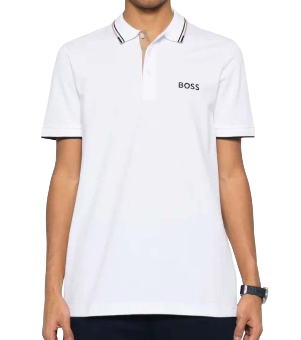 White Logo Shirt Collar Polo 2
