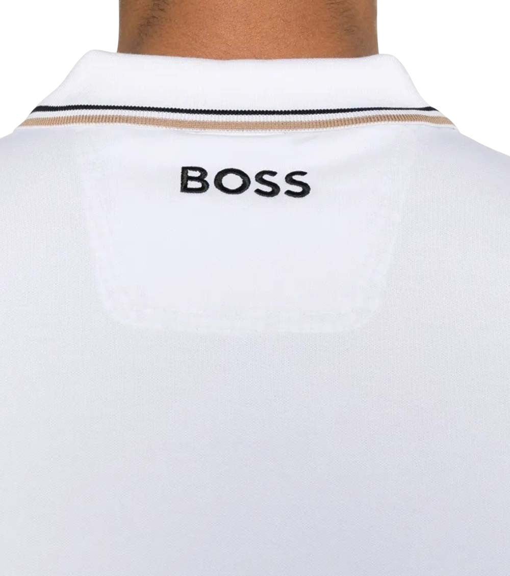 White Logo Shirt Collar Polo 3