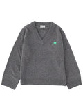 Grey Logo V Neck Sweater 1