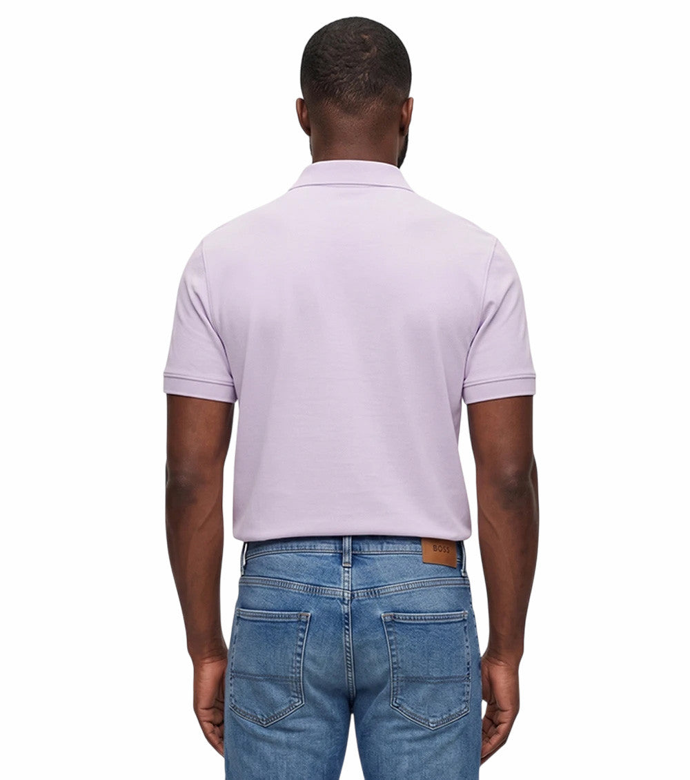 Purple Solid Shirt Collar Polo 3
