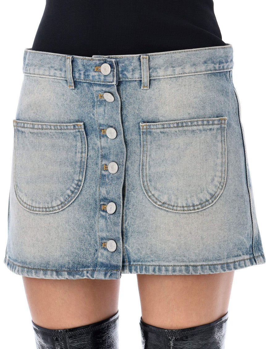 Blue DENIM MINI SKIRT 3
