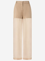 Beige Semi-Transparent Pants 1